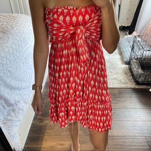 Free people strapless tie front summer dress